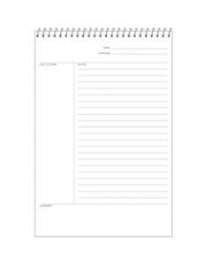 TOPS FocusNotes Top-Wire Notebook, 8 1/2in x 11in, 70 Sheets, Blue/White