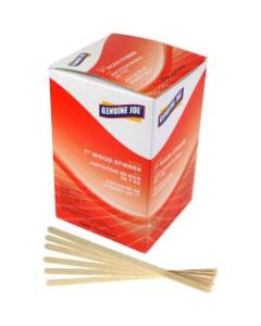 Genuine Joe Wooden Stirrers - 7in Length - Wood - 1000 / Box - Woodgrain