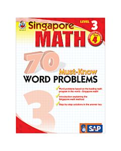 Carson-Dellosa Singapore Math 70 Must-Know Word Problems, Level 3, Grade 4
