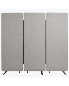 Luxor RECLAIM Acoustic Privacy Panel Room Dividers, 66inH x 24inW, Misty Gray, Pack Of 3 Room Dividers