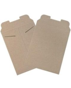 Office Depot Brand Kraft Stayflats Mailers, 9in x 11 1/2in, Brown, Pack of 100