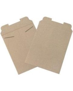 Office Depot Brand Kraft Stayflats Mailers, 9 3/4in x 12 1/4in, Brown, Pack of 100