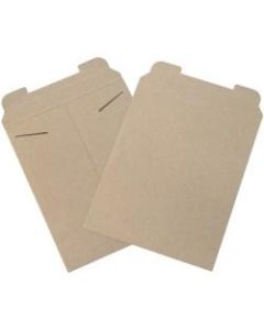 Office Depot Brand Kraft Stayflats Mailers, 11in x 13 1/2in, Brown, Pack of 100