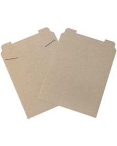 Office Depot Brand Kraft Stayflats Mailers, 12 3/4in x 15in, Brown, Pack of 100