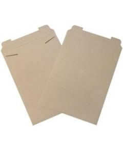 Office Depot Brand Kraft Stayflats Mailers, 13in x 18in, Brown, Pack of 100