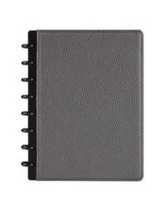 TUL Discbound Notebook, Elements Collection, Junior Size, Narrow Ruled, 60 Sheets, Gunmetal/Pebbled
