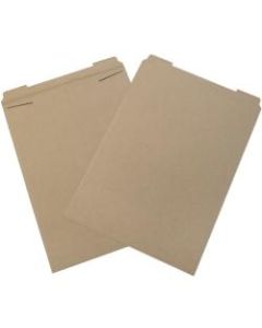 Office Depot Brand Kraft Stayflats Mailers, 20in x 27in, Brown, Pack of 50