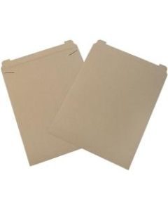 Office Depot Brand Kraft Stayflats Mailers, 22in x 27in, Brown, Pack of 50