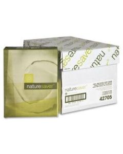Nature Saver Recycled Paper, Letter Size (8 1/2in x 11in), 20 Lb, Carton Of 5,000 Sheets