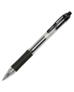 SKILCRAFT Zebra Gel-Ink Retractable Rollerball Pens, 0.5 mm, Fine Point, Black Barrel, Black Ink, Pack Of 12 (AbilityOne 7520-01-647-1706)