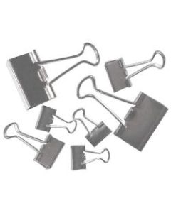 Office Depot Brand Binder Clips, Assorted Sizes, Silver, Pack Of 30