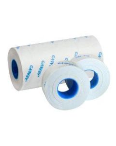 Garvey 2-Line Tamper-Resistant Price Marking Labels, 5/8in x 13/16in, White, 1,000 Labels Per Roll, Pack Of 9 Rolls