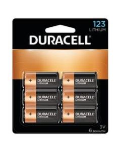 Duracell Photo 3-Volt 123 Lithium Battery, Pack Of 6