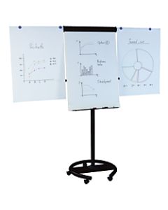 MasterVision 360 deg. Magnetic Gold Ultra Dry-Erase Whiteboard, 27in x 38in, Steel Frame With Black Finish