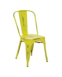 Office Star Bristow Armless Chairs, Antique Lime, Set Of 2 Chairs