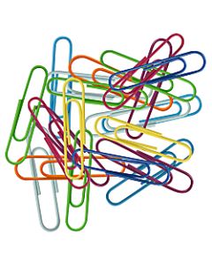 Office Depot Brand Fashion Paper Clips, Assorted Sizes, Assorted Colors, Pack Of 60 Clips