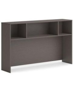 HON Mod Desk Hutch - 66in x 14in x 39.3in - Finish: Gray, Slate Teak Laminate