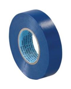 Tape Logic 6180 Electrical Tape, 1.25in Core, 0.75in x 60ft, Blue, Case Of 10