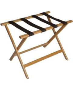 CSL Economy Wood Luggage Racks, 19-1/2inH x 26inW x 17inD, Light Oak, Pack Of 6 Racks