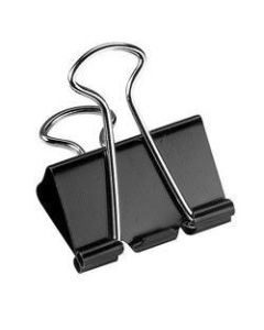 Office Depot Brand Binder Clips, Medium, 1-1/4in Wide, 5/8in Capacity, Black, Pack Of 24