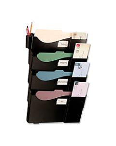 OIC Grande Central Filing System, 4-Pocket, Black