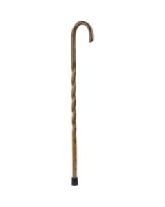 Brazos Walking Sticks Twisted Oak Crook Neck Wood Walking Cane, 37in, Brown