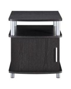 Ameriwood Home Contemporary Carson End Table With Storage, Square, Espresso