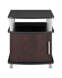 Ameriwood Home Contemporary Carson End Table, With Storage, Cherry/Black