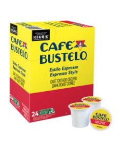 Cafe Bustelo Single-Serve Coffee K-Cup, Espresso Roast, Carton Of 24