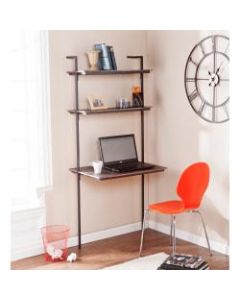 Holly & Martin Haeloen Wall-Mount Desk, Burnt Oak/Gunmetal Gray