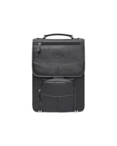 MacCase Premium Leather Briefcase - Notebook carrying case - 13in - 16in - black - with Backpack Straps