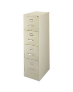 Lorell Fortress 22inD Vertical 4-Drawer Letter-Size File Cabinet, Metal, Putty