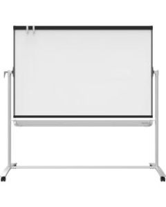 Quartet Prestige?2 Mobile Presentation Easel - 48in (4 ft) Width x 36in (3 ft) Height - White Painted Steel Surface - Graphite Frame - Assembly Required - 1 Each