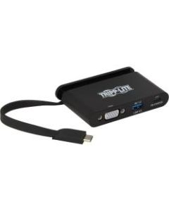 Tripp Lite USB C Adapter Converter w/ VGA, Gigabit Ethernet, USB-A Hub, PD Charging, Storage Cable 1080p Thunderbolt 3 Compatible - for Notebook/Tablet PC/Desktop PC/Smartphone - 100 W - USB 3.1 Type C - 3 x USB Ports