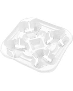 Chinet StrongHolder Molded Fiber Cup Trays, White, Carton Of 400 Trays