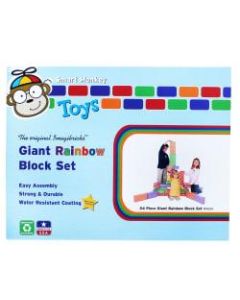 Smart Monkey ImagiBRICKS Giant Rainbow Building Blocks, 12inH x 6inW x 3inD, Assorted Colors, Grades Pre-K - 3, Pack Of 24