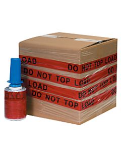 GoodWrappers Preprinted Identiwrap Stretch Film, "Do Not Top Load," 80 Gauge, 5in x 500ft, Pack Of 6