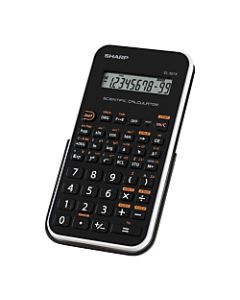 EL-501XBWH Scientific Calculator, 10-Digit LCD, Black/White