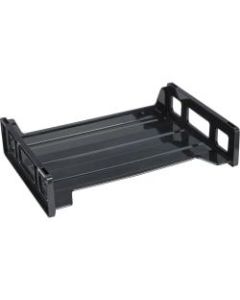 Business Source Side-loading Stackable Letter Trays - Desktop - Stackable - 20% - Black - 1 Each
