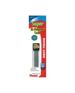 Pentel Hi-Polymer Lead Refills, 0.5 mm, HB Hardness, Tube Of 30 Refills