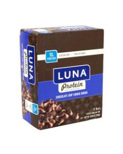 Luna Protein Bar Chocolate Chip Cookie Dough, 1.59 oz, 12 Count