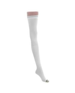 Medline EMS Nylon/Spandex Thigh-Length Anti-Embolism Stockings, X-Large Regular, White, Pack Of 6 Pairs
