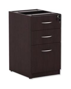 ALERA Valencia Box/Box/File Full Pedestal, 15.63w x 20.5d x 28.5h, Espresso - 15.6in x 20.5in x 28.5in - 3 x Drawer(s) for Box, File - Legal, Letter - Leveling Glide, Durable - Espresso - Wood Grain