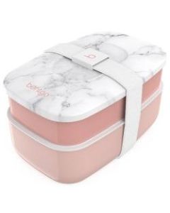 Bentgo Classic All-In-One Lunch Box Container, 3-13/16inH x 4-3/4inW x 7-1/8inD, Blush Marble