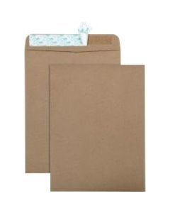 Quality Park Redi-Strip Catalog Envelopes With Peel & Seal Closure, 9in x 12in, 100% Recycled, Kraft, Box Of 100