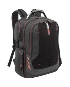 Mobile Edge Core Carrying Case (Backpack) for 17.3in Notebook - Black, Red - Ballistic Nylon - Checkpoint Friendly - Shoulder Strap, Trolley Strap, Handle - 19.5in Height x 17in Width x 9in Depth