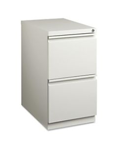 Lorell 22-7/8inD Vertical 2-Drawer Mobile Pedestal File Cabinet, Metal, Light Gray