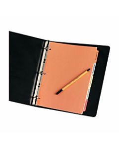 Avery Plain Tab Write-On Dividers, 8 1/2in x 11in, 30% Recycled, Multicolor, 5-Tab, Case Of 36