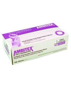 Tradex International Powder-Free Vinyl Exam Gloves, Medium, Clear, Box Of 100