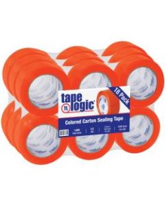 Tape Logic Carton-Sealing Tape, 3in Core, 2in x 110 Yd., Orange, Pack Of 18